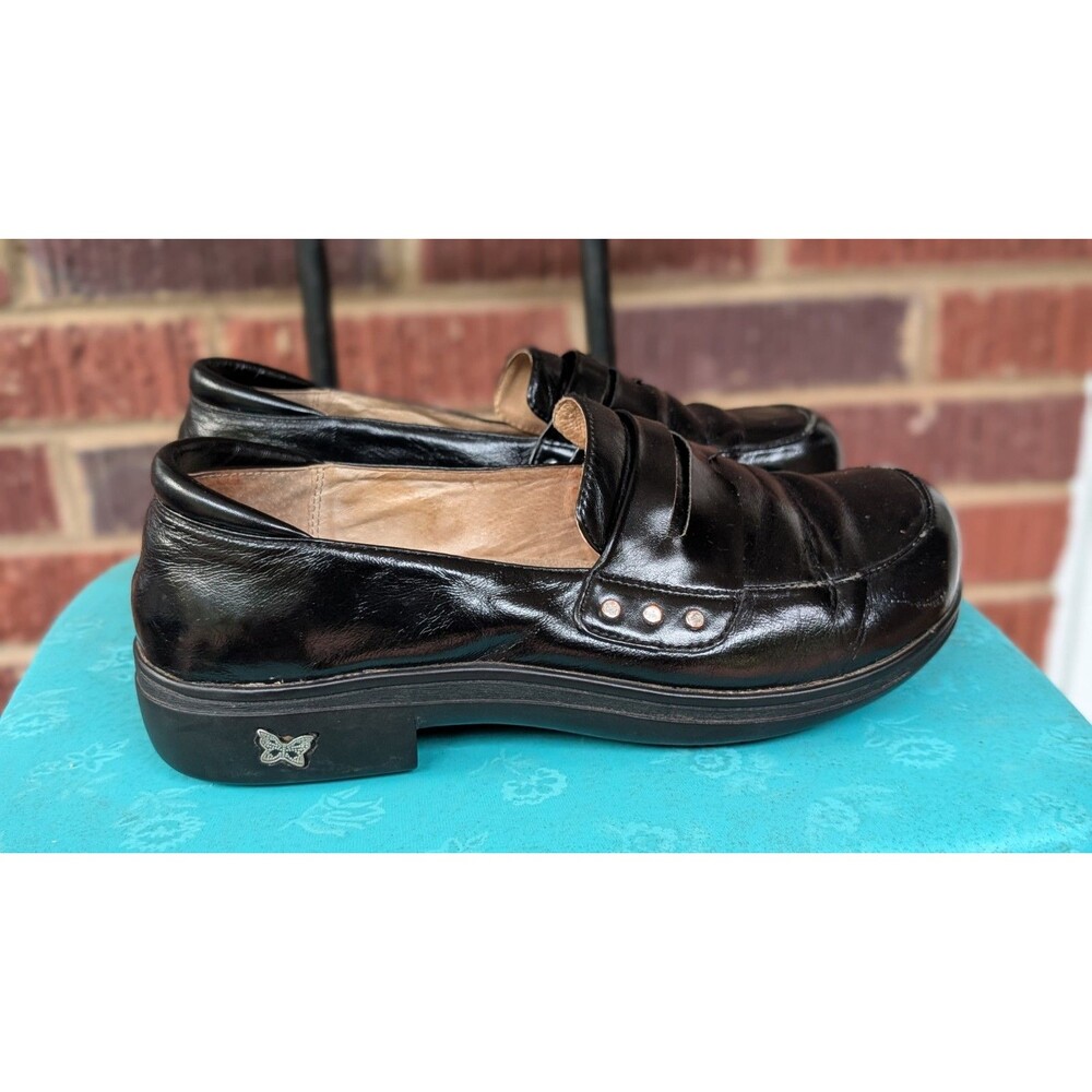 Alegria by PG Lite TAY-611 Black Leather Loafers -Comfort Nurse-Sz 42/11.5-12